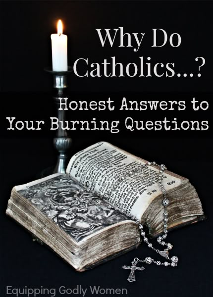 Have you ever wondered why Catholics pray the rosary, have statues or light candles? This post answers all your burning questions! Catholic Answers, Pray The Rosary, Catholic Beliefs, Catholic Education, Catholic Family, Faith Formation, Praying The Rosary, Shining Light, Burning Questions