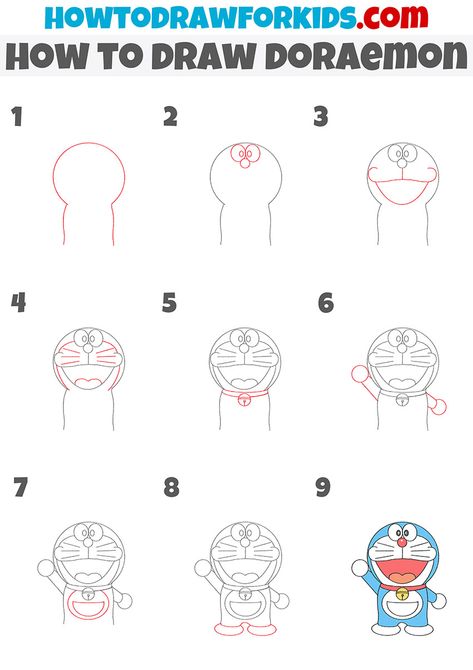 Drawing Doraemon, Doraemon Characters, Animal Masks For Kids, Family Sketch, People Cartoon, Challenge Instagram, Easy Drawing Steps, How To Draw Steps, Drawing Step By Step