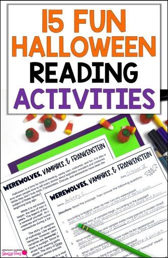 Get 15 fun Halloween reading activities that are sure to grab and keep the attention of your 3rd, 4th, and 5th grade students! From Halloween reading comprehension passages, to Halloween reading games, worksheets, and games, these ideas have you covered for the entire month of October. Perfect for older kids, students in a small group, reading centers, or even a Halloween reading challenge! 2nd Grade Halloween Reading Activities, Grade 4 Halloween Activities, Halloween Comprehension Passages, Halloween Ela Activities 4th Grade, Literacy Halloween Activities, 3rd Grade Halloween Reading Activities, Halloween Reading Challenge, Halloween Activities For Fourth Grade, Halloween Reading Activities 3rd Grade