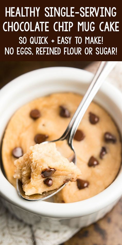 Vegan Single Serve Dessert, Desserts With Chocolate, Pantry Microwave, Mug Cookie Recipes, Microwave Chocolate Chip Cookie, Raclette Originale, Chocolate Chip Mug Cake, Desserts With Chocolate Chips, Mug Cake Healthy