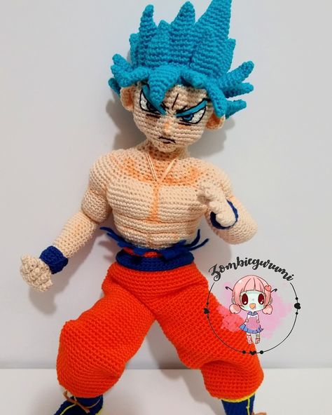 Www.facebook.com/zombiegurumi San Gohan, Amigurumi Characters, Superhero Dolls, Crochet Shawl Free, Crochet Doll Tutorial, Yarn Dolls, Crochet Dragon, Crochet Goodies, Fun Crochet Projects