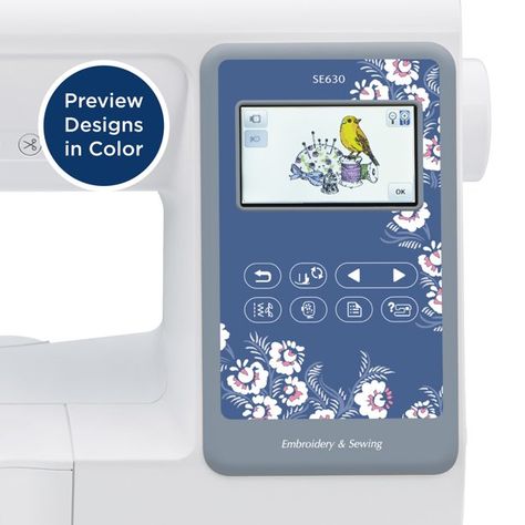 Brother SE630 Sewing and Embroidery Machine with Sew Smart LCD - Walmart.com Brother Se630 Embroidery, Sewing And Embroidery, Pes Embroidery, Play Cube, Quilt In A Day, Machines Fabric, Creative Sewing, Creative Freedom, Quilting Rulers