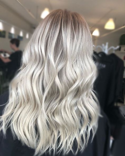 Frosty Balayage, Full Foil Balayage, Full Balayage Ash Blonde, Icy Blonde Balayage Formula, Full Saturation Balayage, Full Head Of Highlights, Head Of Highlights, Blended Balayage, Change Me