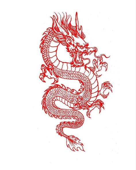 Dragon Tattoo Outline, Dragon Tattoo Stencil, Red Dragon Tattoo, Small Dragon Tattoos, Japanese Dragon Tattoo, Dragon Tattoo For Women, Japanese Dragon Tattoos, Tattoo Prices, Red Ink Tattoos