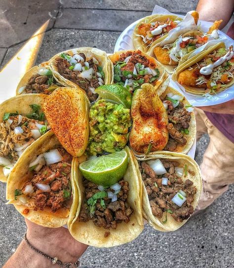 𝗕𝗔𝗝𝗔 𝗖𝗔𝗟𝗜 𝗙𝗶𝘀𝗵 & 𝗧𝗮𝗰𝗼�𝘀 🥑 on Instagram: “🥑🌮 Make time for these meat tacos @bajacalifishandtacos TODAY! you can order online on our website for pick up and skip the…” Fire Food, Hispanic Food, Food Babe, Mexican Food Recipes Easy, Food Therapy, Food Drinks Dessert, Food Obsession, Cafe Food, Pretty Food