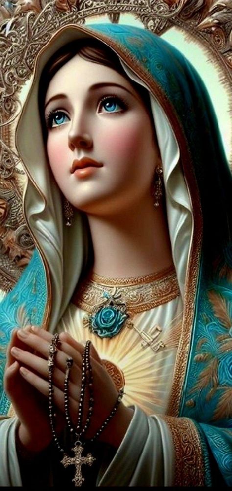 Madha Photos, Mother Mary Images Catholic Art, Mother Mary With Rosary, Virgin Mary Wallpaper, Gua Maria, Mother Mary Wallpaper, Virgin Mary Picture, Mary Jesus Mother, Jesus Art Drawing