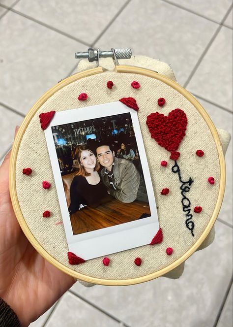 Embroidered Gifts For Boyfriend, Embroidery Gifts For Boyfriend, Embroidery For Him, Embroidery Hoop Photo Frame, Embroidery For Boyfriend, Embroidery Gifts For Him, Photo Embroidery Hoop, Drawing Embroidery, Diy Embroidery Art