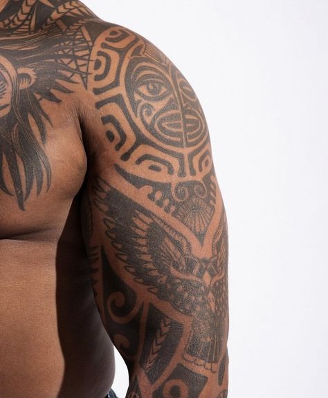 Nigerian Tattoo Ideas Men, Afro Centric Tattoo, African Tattoo Ideas For Men, Adinkra Tattoo, African Sleeve Tattoo, Trible Tattoos, Symbols Tattoos, Black Men Tattoos, African Tattoo