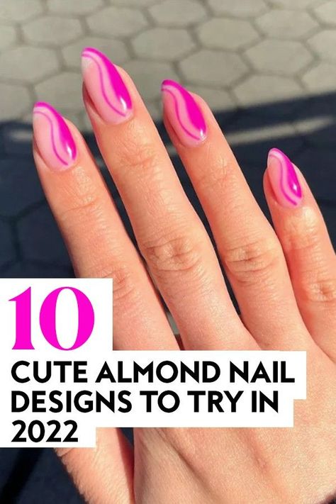 Almond Shapes Summer Nails, Almond Shape Designs, Nail Art For Almond Shaped Nails, Nail Designs Oval Shape, Short Almond Nails For Work, Dope Nail Designs Almond Short, Nails Almond Shape Design, Nail Designs For Almond Shaped Nails, Nail Shapes Almond