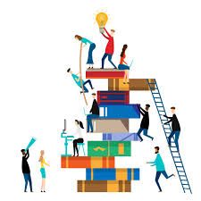 People Climbing, Books Business, Library Logo, Ideas Illustration, People Person, Vector People, Student Achievement, Girl Scout Troop, Successful Life