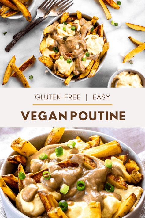 Vegan Poutine, Homemade Vegan Cheese, Tofu Cheese, Easy Tofu, Poutine Recipe, Fries Recipes, Vegan Junk Food, Mozzarella Recipes, White Chocolate Cheesecake