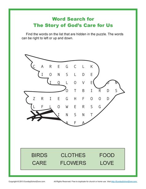 The Story of God’s Care for Us Word Search Childrens Bible Activities, Bible Word Searches, Bible Activities For Kids, Bible Stories For Kids, Bible Coloring Pages, Childrens Bible, Bible Activities, Bible Coloring, Sunday School Lessons