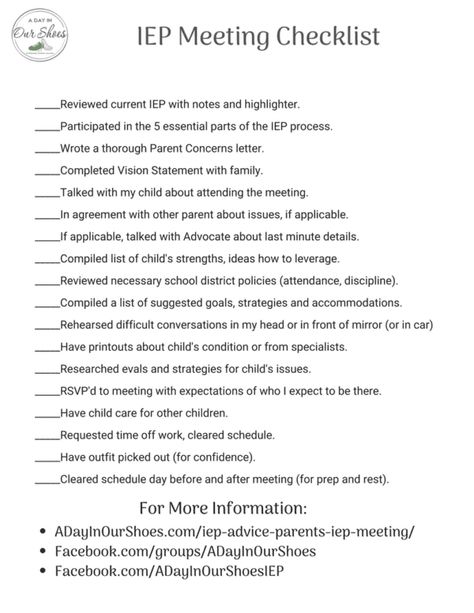 Are you ready for your IEP meeting? Here are some ways to tell, including a free printable IEP Meeting Checklist. #IEPmeeting #DontIEPalone #IEPadvice Iep Meeting Checklist, Iep Binder, Iep Organization, Individual Education Plan, Iep Meetings, Advice For Parents, Parents To Be, Vision Statement, Teaching Special Education