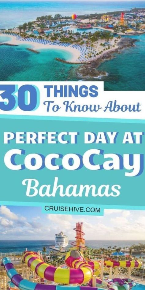 Here is the absolute guide on things to know about Perfect Day at CocoCay, Bahamas which is a private cruise island destination owned by Royal Caribbean. #cruisehive #cruise #cruises #cruisetravel #bahamas #royalcaribbean #island #cruisetips #cococay Cococay Bahamas, Perfect Day At Cococay, Royal Carribean Cruise, Cruise Tips Royal Caribbean, Royal Caribbean Cruise Lines, Freedom Of The Seas, Carribean Cruise, Royal Caribbean Ships, Cruise Pictures