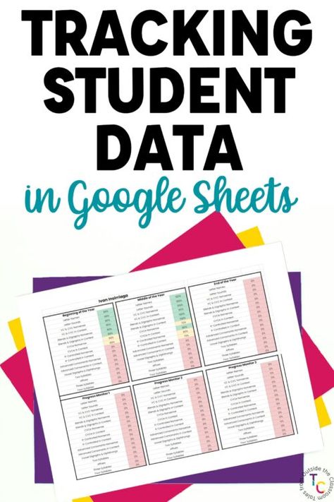 These video tutorials & templates help you create student data trackers that meet your needs! Templates and tutorials are included for phonics assessments, math standards, and more! Whether you're an elementary teacher or a secondary teacher, these tutorials can help you use Google Sheets to record student mastery of assessments. Student Assessment Tracker, Teacher Data Binder Organization, Google Sheets Templates Teachers, Organizing Student Data, Google Sheets For Teachers, Teacher Spreadsheets, Student Data Tracking Elementary, Student Data Organization, Coaching Strategies