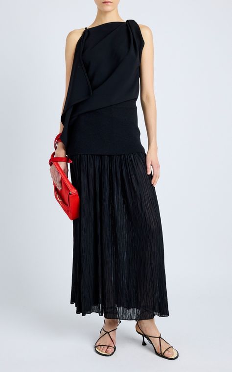 Women's Proenza Schouler Resort 2025 Collection | Moda Operandi Resort 2025, Skirt Shapewear, Body Details, 2025 Fashion, Summer 2025, Crepe Top, Asymmetric Neckline, Bridal Event, Designer Drapes