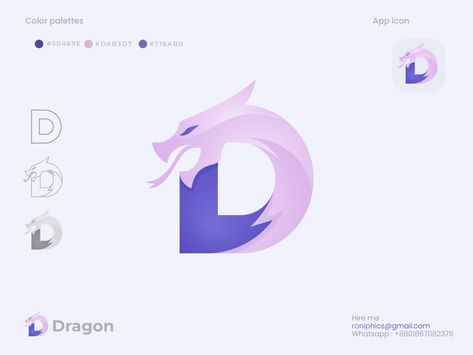 D Dragon Logo Design by Roniphics Fantasy Logo Design, Dragon Logo Design Ideas, Dragon Logo Design, Dragon Logo, Logo Dragon, Fantasy Logo, Dragon Base, Architecture Drawing Presentation, Logo Design Art