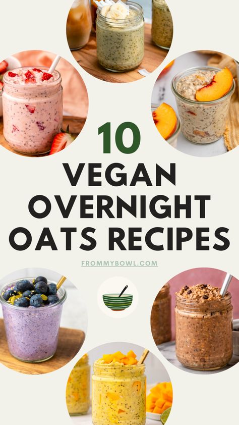 Easy Breakfast Meal Prep, Overnight Oats Recipes, Chocolate Overnight Oats, Vegan Overnight Oats, Easy Overnight Oats, Oat Recipes Healthy, Overnight Oats Recipe Healthy, Healthy Vegan Breakfast, Overnight Oats Healthy