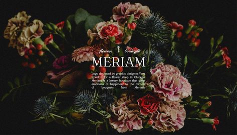 MERIAM — brand identity for a flower shop Brand Colour Schemes, Flower Boutique, Branding Photos, Luxury Store, Brand Colors, Flower Shop, A Flower, Brand Identity, Color Schemes