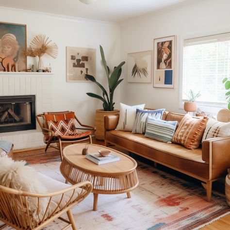 21 Brilliant Mid Century Boho Living Room Ideas Small Open Living Room And Dining Room, Mid Mod Boho Living Room, Boho Mcm Living Room, Colorful Scandinavian Living Room, Boho Mid Century Living Room, Mcm Boho Living Room, Mid Century Eclectic Living Room, Mid Mod Living Room, Boho Mid Century Modern Living Room