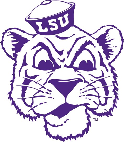 LSU Tigers Alternate Logo (1956) - Lsu Mike The Tiger, Lsu Tshirt Ideas, Lsu Cricut Ideas, Lsu Svg Free, Lsu Svg Files Cricut, Lsu Tigers Svg, Lsu Shirts Vinyl, Lsu Tattoo Ideas, Lsu Tattoo