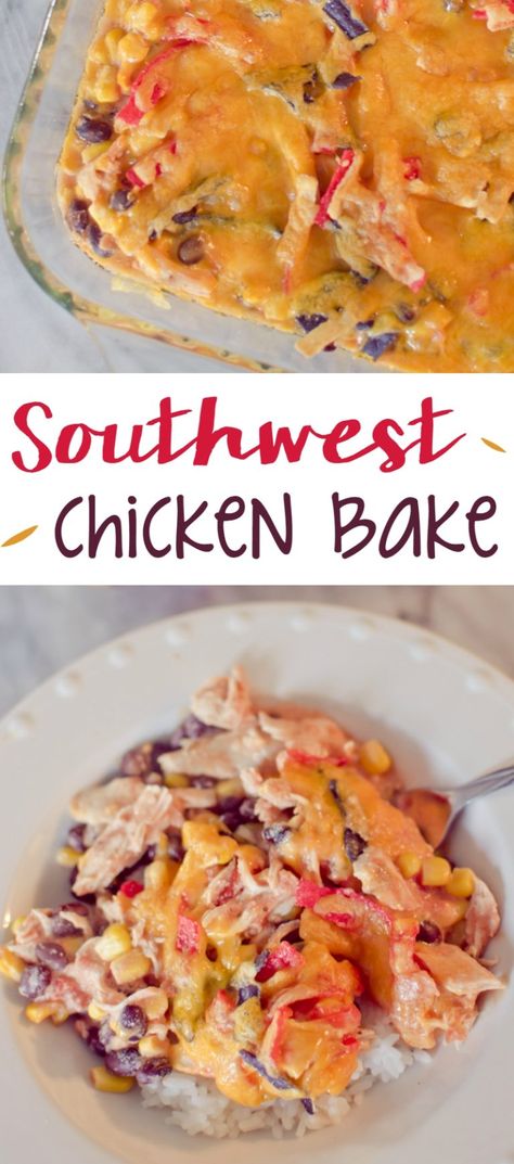 Southwest Chicken Bake, Chicken Bake Recipe, Asian Bowls, School Dinners, Southwest Chicken, Dinners Recipes, Chicken Bake, And So It Begins, Heart Food