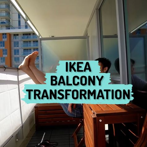 Ultimate - IKEA Balcony Transformation | Facebook Balcony Transformation, Snog Marry Avoid, Ikea Hall, Ikea Balcony, Grey Deck, Ikea Mirror, Garden Tiles, 1930s House, Furniture Flips