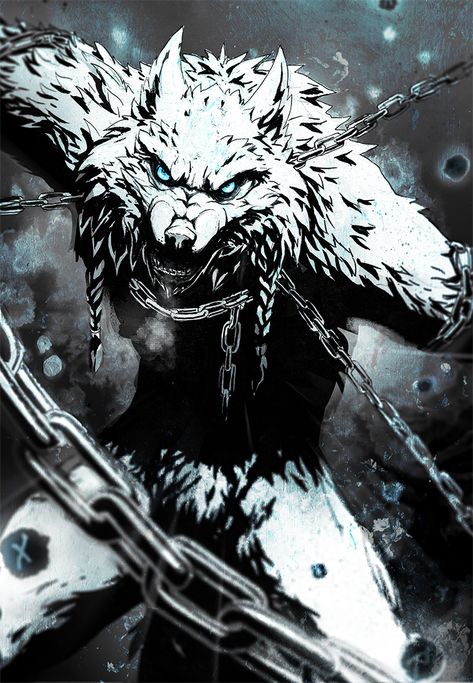 Fenrir Tattoo, Werewolf Aesthetic, Fantasy Wolf, Werewolf Art, Vampires And Werewolves, World Of Darkness, Classic Monsters, Anime Wolf, Wolf Art