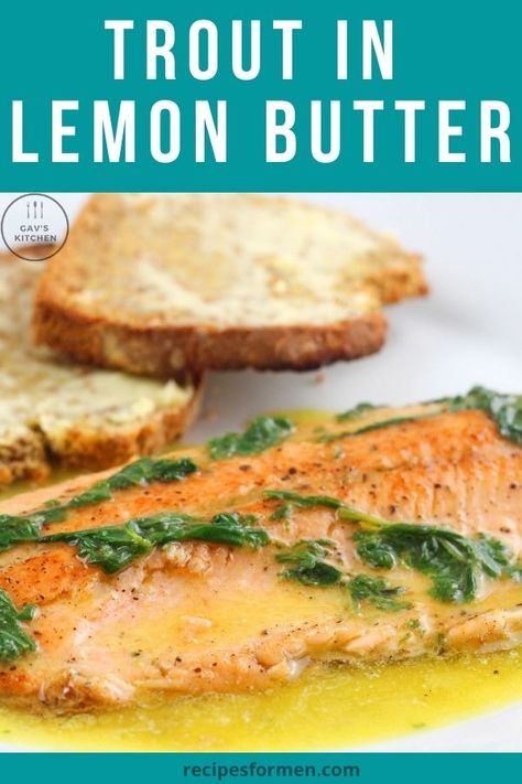 Fried Trout Recipes, Lemon Butter Sauce For Salmon, Rainbow Trout Recipe Pan Fried, Pan Fry Trout Recipe, Trout Fillet Recipes, Pan Fried Trout, Fried Trout, Trout Recipes, Delicious Seafood Recipes