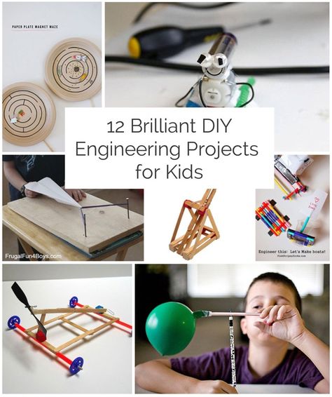 Fun and creative ideas for the little tinkerer! Projects For Middle Schoolers, Engineering Projects For Kids, Projects For High School Students, Vetenskapliga Experiment, Balloon Experiment, Makerspace Projects, Fun Stem Activities, Kid Science, Engineering Activities