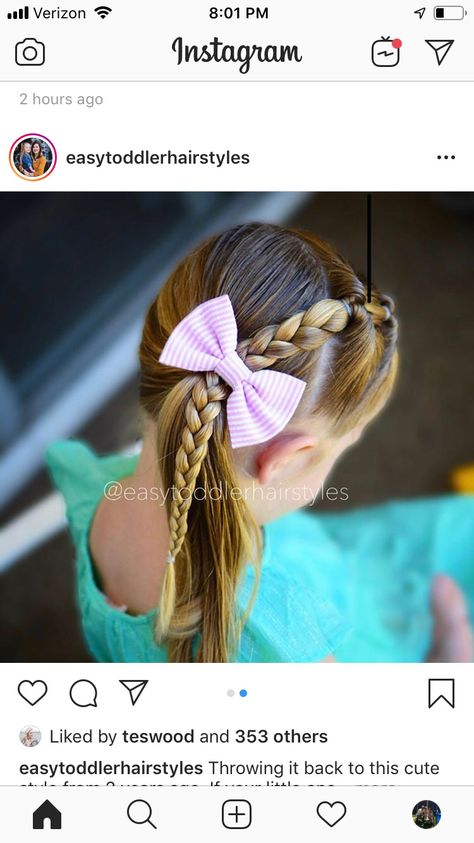 Elementary School Picture Day Hairstyles, Toddler Hair Dos, Picture Day Hairstyles, Simple Elegant Hairstyles, Picture Day Hair, Day Hairstyles, Girl Hair Dos, Lil Girl Hairstyles, Girls Hairstyles Easy