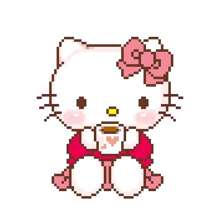 Hello Kitty Gif, Kitty Gif, Cross Stitch, Hello Kitty, Gif, Kitty, Red, Pattern, Pink