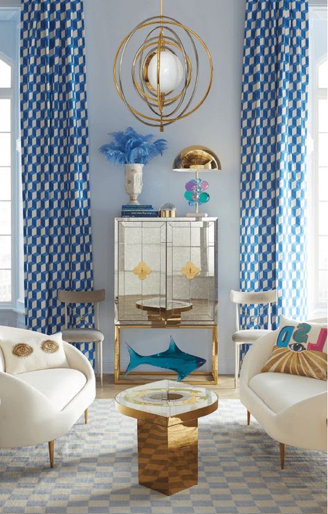 Jonathan Adler Living Room, The Shade Store, Shade Store, Jonathan Adler, Contemporary Interior Design, Center Table, Modern Sofa, Luxury Living Room, Best Interior