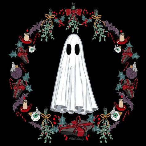 Holiday Horror, Black Christmas Decorations, Scary Christmas, Christmas Horror, Christmas Ghost, Creepy Christmas, Goth Wallpaper, Halloween Queen, Dark Christmas