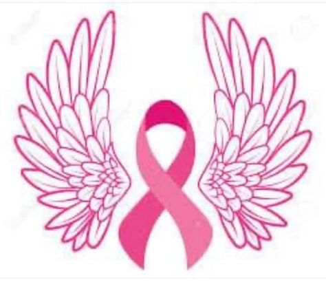 Tattoos With Angel Wings, Pink Ribbon Awareness, Ribbon Tattoos, Angel Wings Tattoo, Breast Health, Wings Tattoo, Awareness Ribbon, Cover Up Tattoos, Bullet Journal Ideas Pages