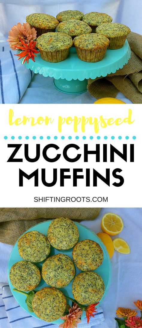 Deliciously Addicting Lemon Poppyseed Zucchini Muffins | Shifting Roots Breakfast Muffins For Kids, Healthy Recipes Easy Lunch, Muffins For Kids, Recipes Easy Lunch, Garden Vegetable Recipes, Back To School Lunches, Lunch School, Poppyseed Muffins, Baked Items