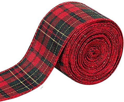 Amazon.com: wired christmas ribbon tartan plaid Christmas Wired Ribbon, Christmas Ribbon, Tartan Plaid, Christmas Design, Tartan, Christmas Crafts, Design Inspiration, Ribbon, Plaid