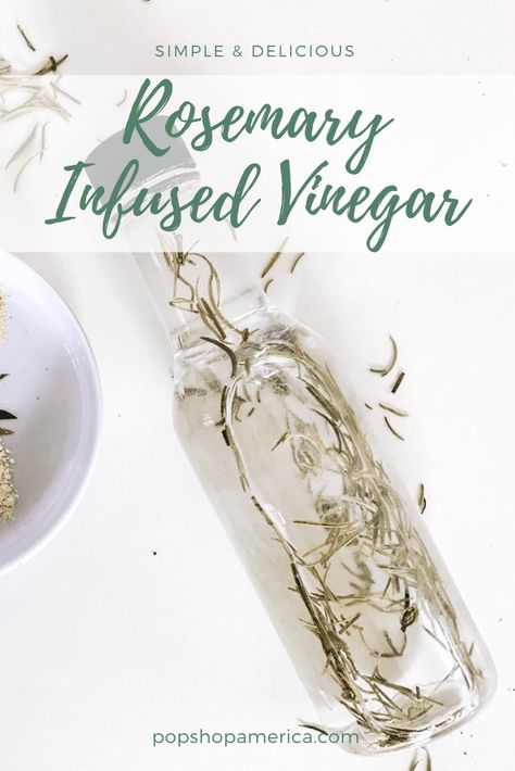 rosemary infused vinegar recipe craft in style Veggies Salad, Vinegar Recipes, Herbal Vinegar, Olive Oil Dip, Flavored Vinegars, Infused Vinegars, June Crafts, Bourbon Recipes, Easy Salad Dressing