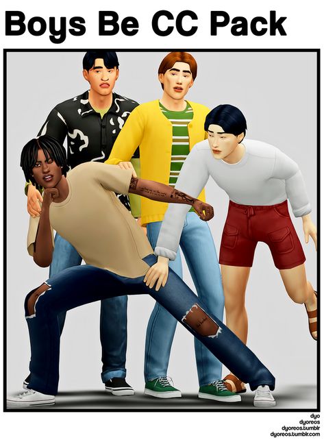 [Dyoreos] Boys Be CC Pack | dyoreos on Patreon The Sims 4 Pack, Sims 4 Men Clothing, Boys Be, Sims 4 Male Clothes, Sims 4 Cc Kids Clothing, The Sims 4 Packs, Sims 4 Mm Cc, Packing Clothes, Sims 4 Teen