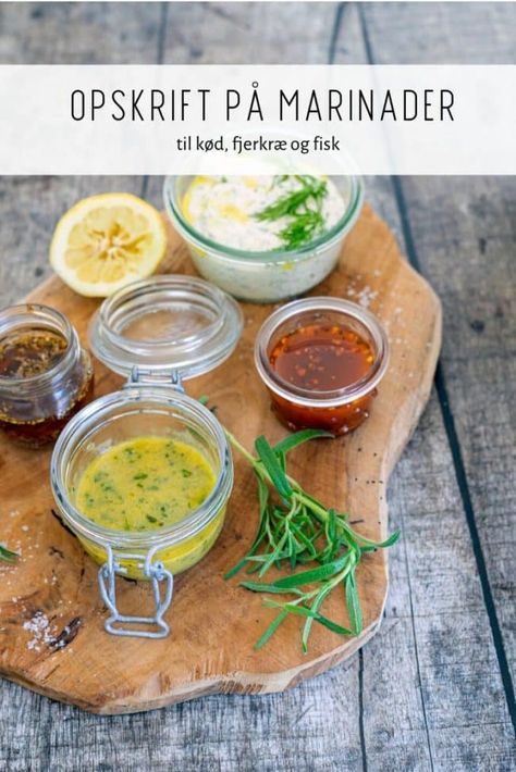 Marinade til kylling, kød og fisk - 5 gode opskrifter på marinade Pesto Dip, Teriyaki Sauce, Hummus, Pesto, Keto Recipes, A Food, Chicken Recipes, Grilling, Low Carb