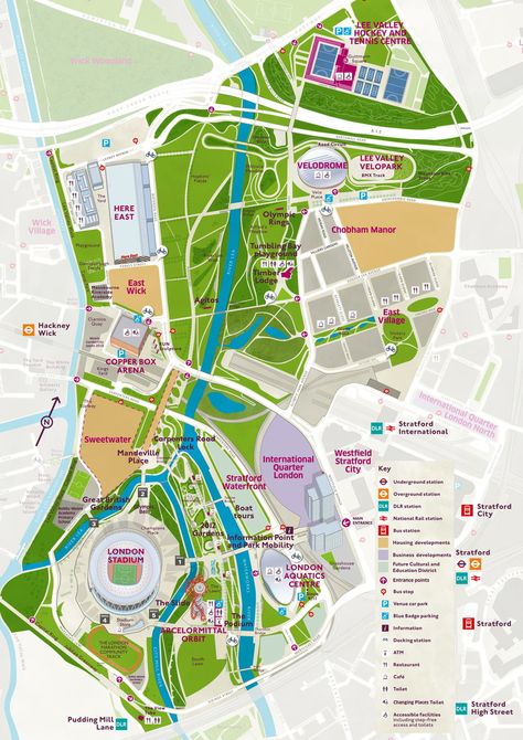 Park Map London Bank, Stratford London, Queen Elizabeth Park, London Queen, Park Ideas, Olympic Park, London Map, Printable Maps, Architecture Drawing Art