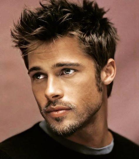 Brad Pitty, Brad Pitt Hair, 90s Hairstyles Men, Brad Pitt And Angelina Jolie, 얼굴 드로잉, Men Haircut Styles, 90s Hairstyles, Mens Haircuts Short, Short Haircut