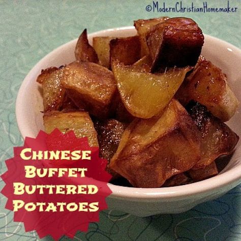 Chinese Buffet Buttered Potatoes Chinese Buffet Potatoes Recipe, Buffet Potatoes Recipe, Buffet Potatoes, Chinese Potatoes, Buttered Potatoes, Stuffed Potato, Chinese Buffet, Chinese Foods, Butter Potatoes