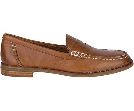 Seaport Penny Loafer, Tan Sperry Loafers, Comfortable Work Shoes, Women's Slip On Shoes, Loafer Shoes Women, Loafers Online, Driving Loafers, Loafers Style, Summer Styles, Penny Loafer