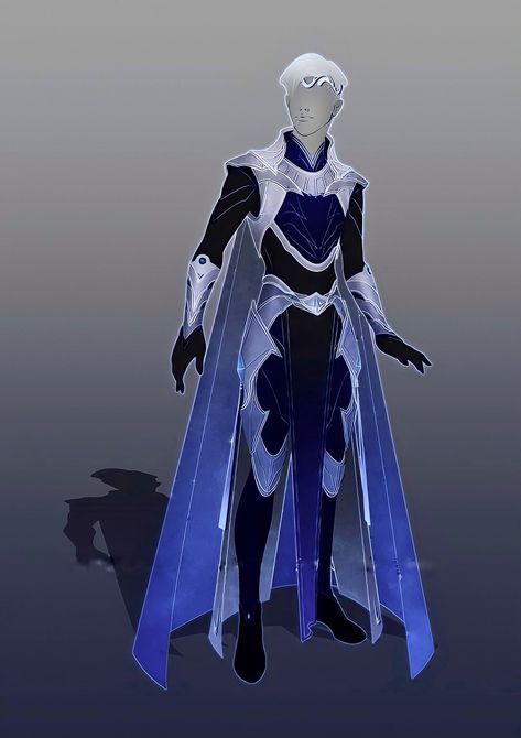 Black And Blue Fantasy Outfit, Magic Hero Costume, Ice Outfit Male, Superhero Outfit Ideas Male, Winter Outfits Drawing Male, Magic Outfits Drawing, Ice Hero Costume Design, Superhero Costumes Male, Male Hero Costume Design