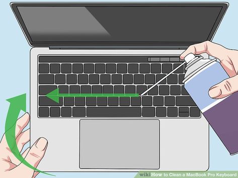How to Clean a MacBook Pro Keyboard: 9 Steps (with Pictures) Macbook Pro Setup, Macbook Hacks, Macbook Pro Keyboard, Macbook Pro Tips, Macbook Pro Touch Bar, Lysol Wipes, Desktop Wallpaper Macbook, Macbook Pro Laptop, The Germs