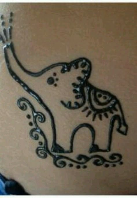 Cute! Henna Animals, Cool Henna, Henna Elephant, Henne Tattoo, Henna Kit, Cute Henna Tattoos, Small Henna, Cute Henna, Tato Henna