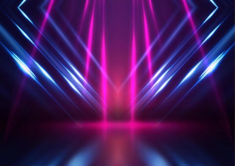 Empty dark abstract background. Background of an empty show scene. Glow of neon lights on an empty stage Dark Abstract Background, Dance Background, Concert Lights, Dark Abstract, Dance Stage, Stage Background, Gaming Banner, Concert Stage, Cube Design