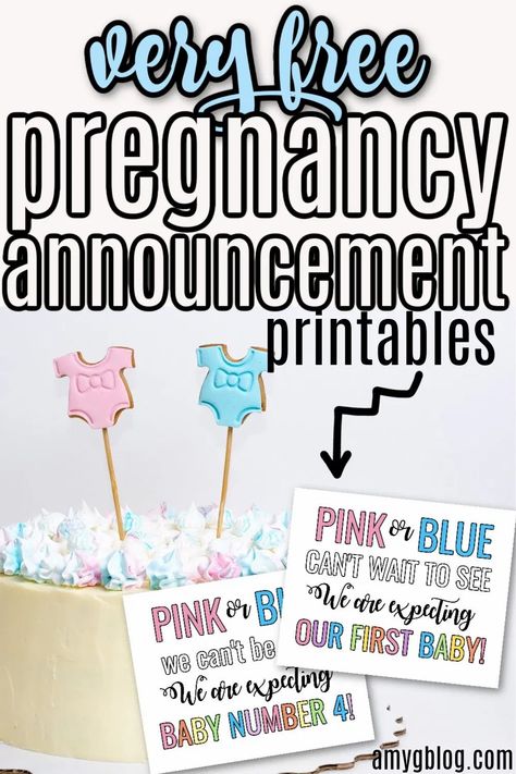 Are you expecting and ready to share it with the world? Download one of these free pregnancy announcement printables for the cutest reveal photos! It doesn't matter if it's your first or your fourth, we have options for you! #pregnancyannouncement #pregnancyreveal #pinkorblue #babyonboard #pregnantmom Free Pregnancy Announcement Template, 3rd Pregnancy Announcement, Baby Number 3, Pregnancy Announcement Sibling, Pregnancy Announcement Template, Funny Pregnancy Announcement, Pregnancy Info, Pregnancy Announcement Photos, Get Pregnant Fast