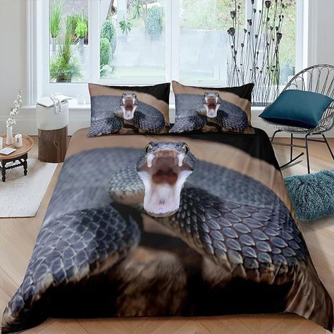 Snake Bedding, Duvet Covers Cheap, 3d Bedding Sets, 3d Bedding, Print Duvet Cover, Family Poster, Elephant Family, House Bed, Comforter Cover